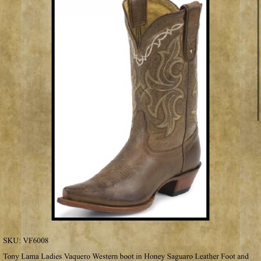 Tony Lama Ladies Vaquero Leather Boot- size 10 - Picture 7 of 11